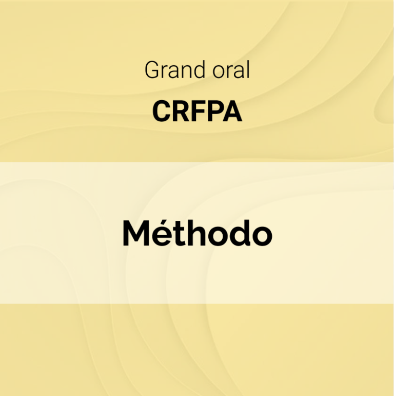 Visio méthodologie Grand Oral CRFPA  La Law Box