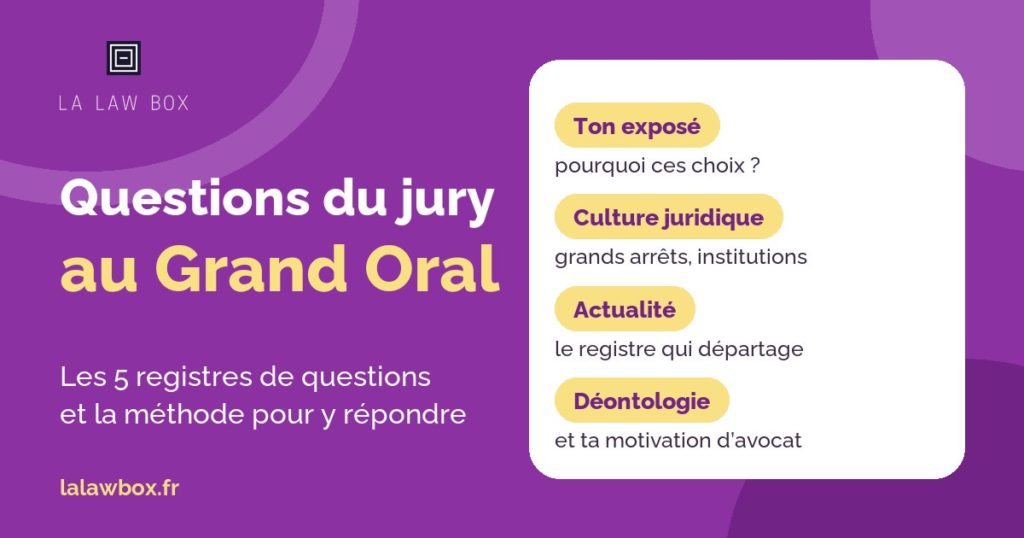 Les questions du jury au grand oral du CRFPA : exposé, culture juridique, actualité, déontologie et motivation